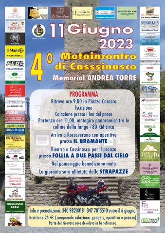 Cassinasco | 4° Motoincontro di Cassinasco - Memorial Andrea Torre