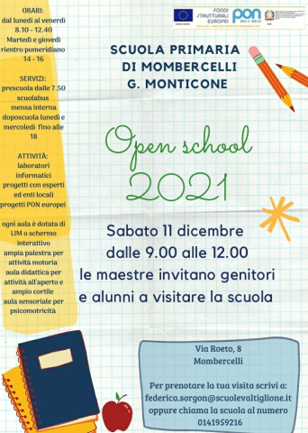 Mombercelli | Open School della Scuola Primaria "G. Monticone"