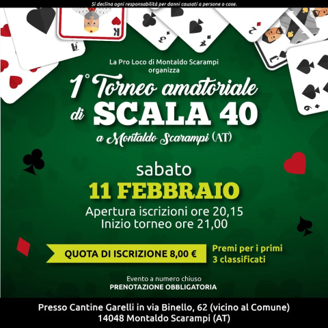 Montaldo Scarampi | 1° Torneo amatoriale di Scala 40