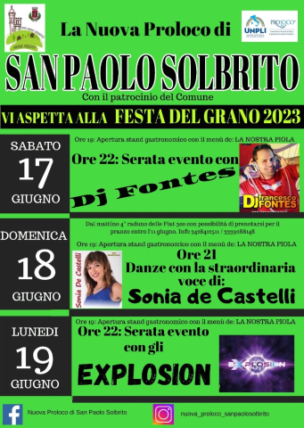 San Paolo Solbrito | "Festa del grano" (edizione 2023)