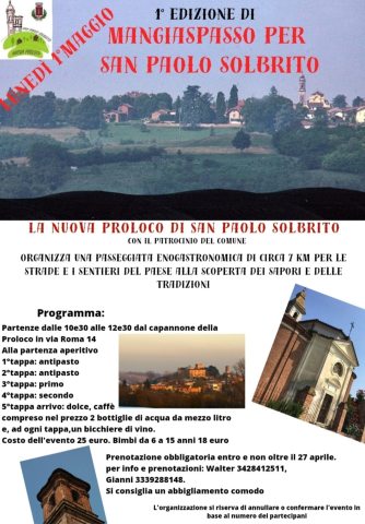San Paolo Solbrito | "Mangiaspasso per San Paolo Solbrito"