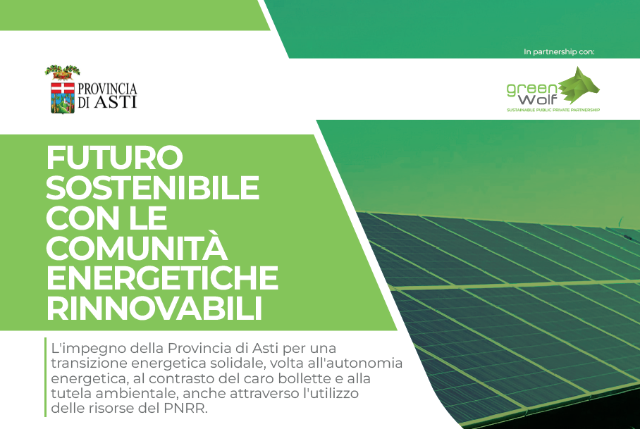 Presentazione del Progetto C.E.R. Provinciale (Comunità Energetica Rinnovabile)