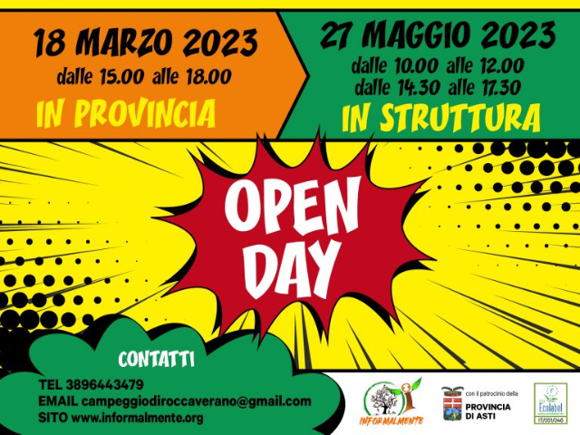 "Open day" al Campeggio di Roccaverano: centinaia di giovani già iscritti per l'edizione 2023