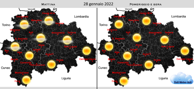 Meteo 28/01/2022: torna il sole in pianura e aumentano le temperature