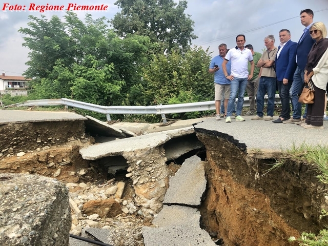 Maltempo in Piemonte: il presidente della Regione Cirio visita tutte le aree colpite
