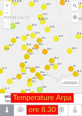 Notte tropicale su Monferrato, Langhe e Roero: solo 4 stazioni ARPA registrano una minima sotto i 20°
