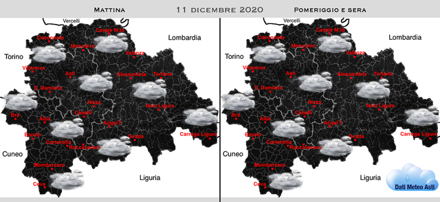 Ancora grigio con deboli pioviggini | Previsioni meteo 11 dicembre 2020